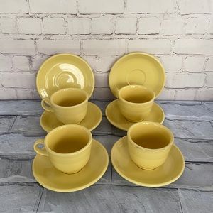 Fiesta VINTAGE yellow teacup  set of 6